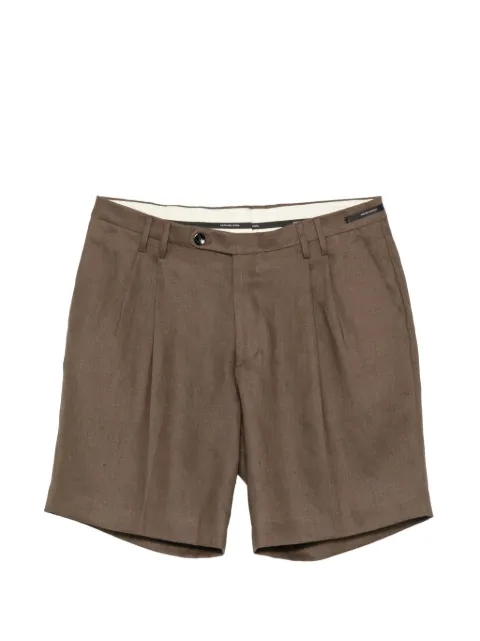 michael coal pleated-detail button-fastening shorts