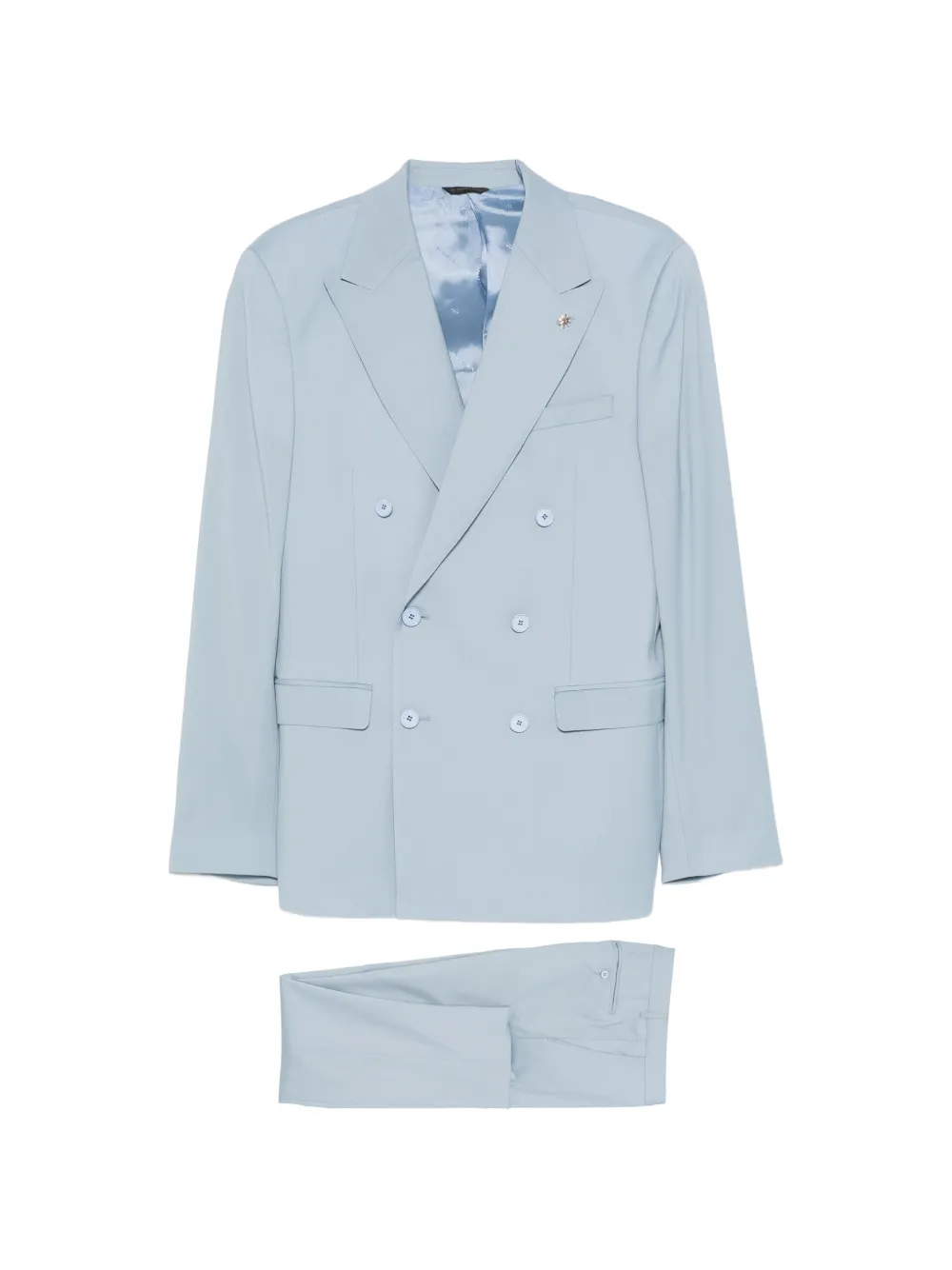 Manuel Ritz double-breasted peak-lapel suit - Blu