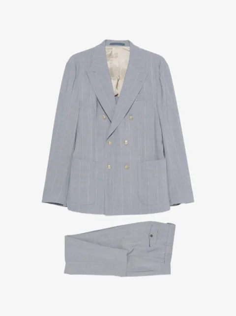 Eleventy pinstripe pleated suit