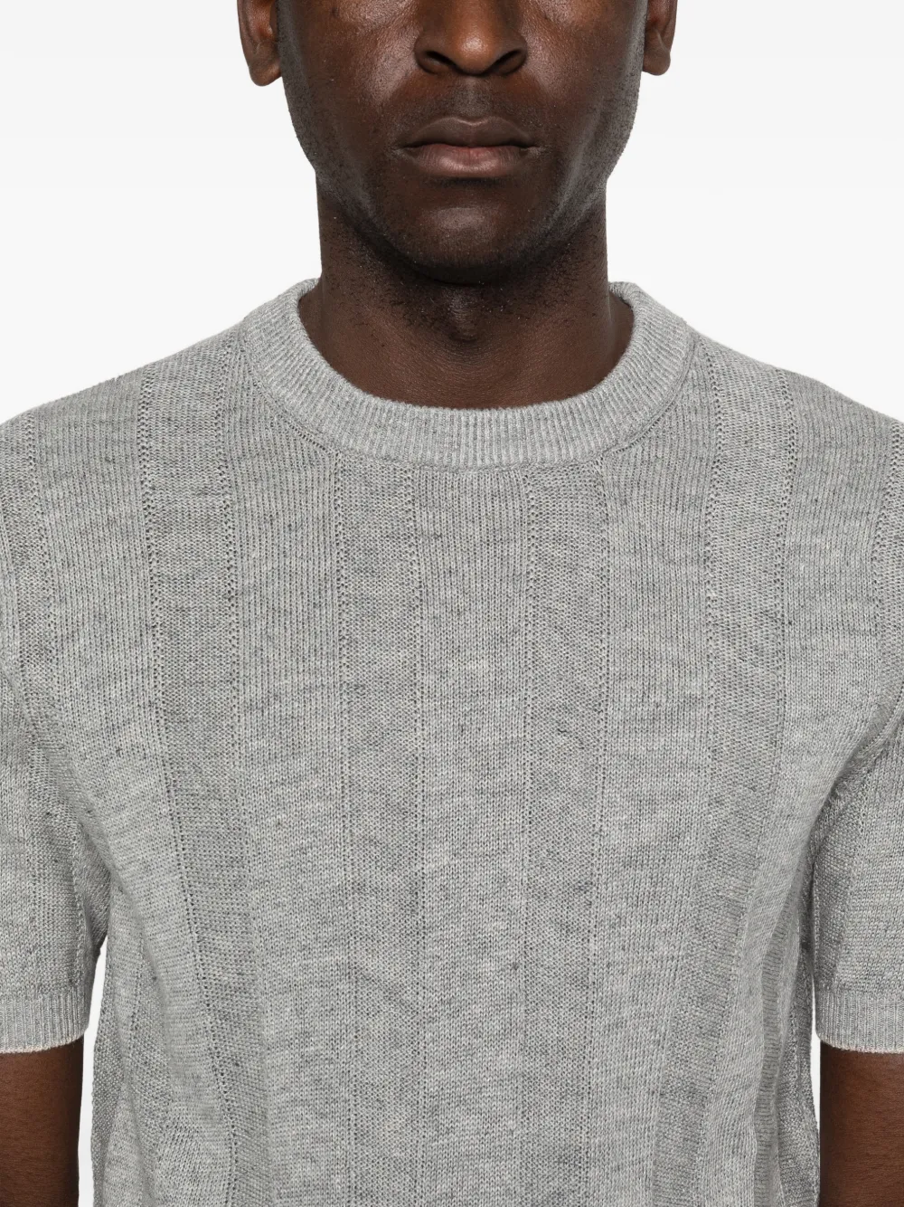 Brunello Cucinelli Geribbeld T-shirt Grijs