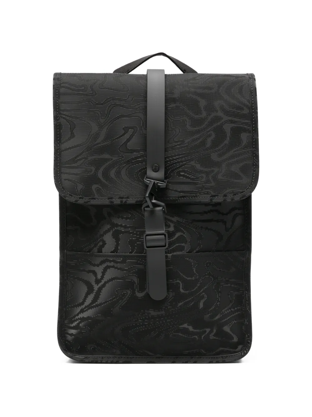 Rains mini abstract-print backpack - Nero