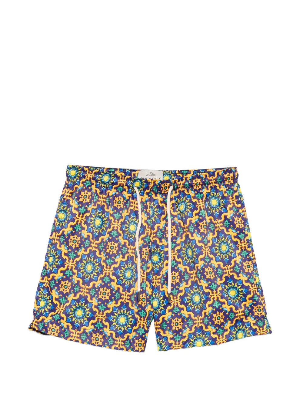 PENINSULA SWIMWEAR geometric-print drawstring swim shorts - Viola