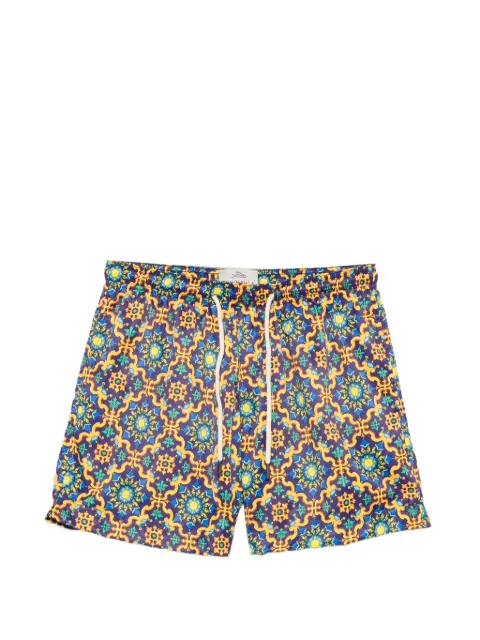 PENINSULA SWIMWEAR geometric-print drawstring swim shorts
