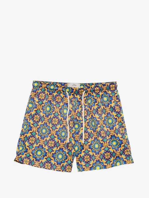 PENINSULA SWIMWEAR geometric-print drawstring swim shorts