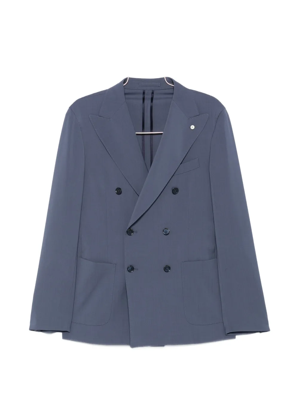 LUIGI BIANCHI MANTOVA double-breasted peak-lapel suit - Blu