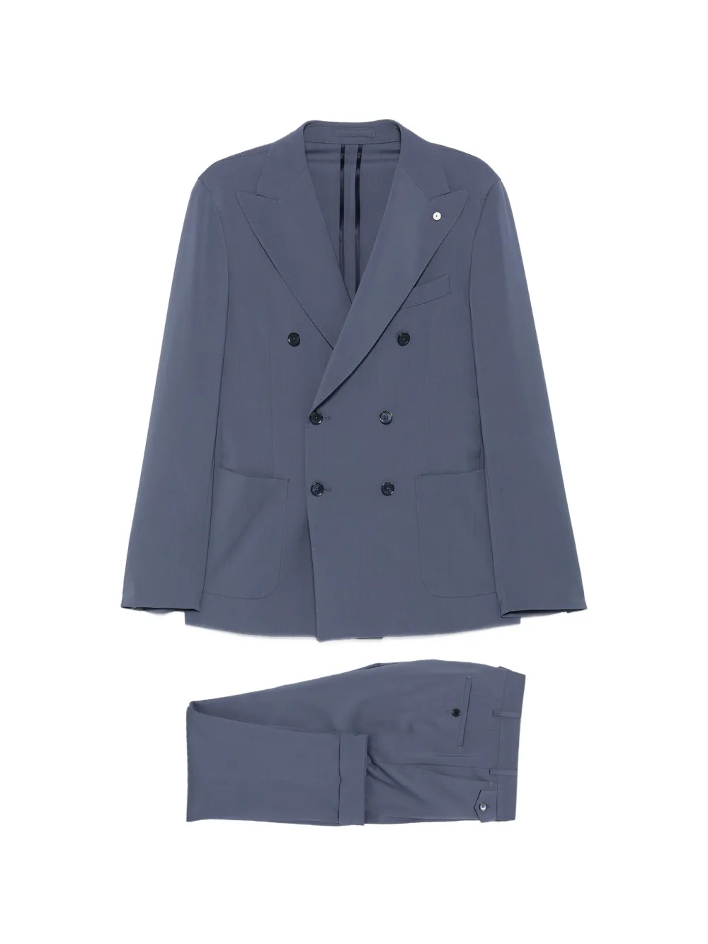 LUIGI BIANCHI MANTOVA double-breasted peak-lapel suit - Blu
