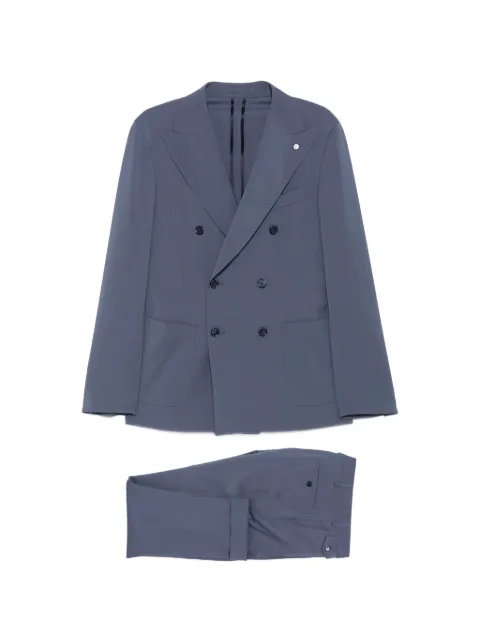 LUIGI BIANCHI MANTOVA double-breasted peak-lapel suit