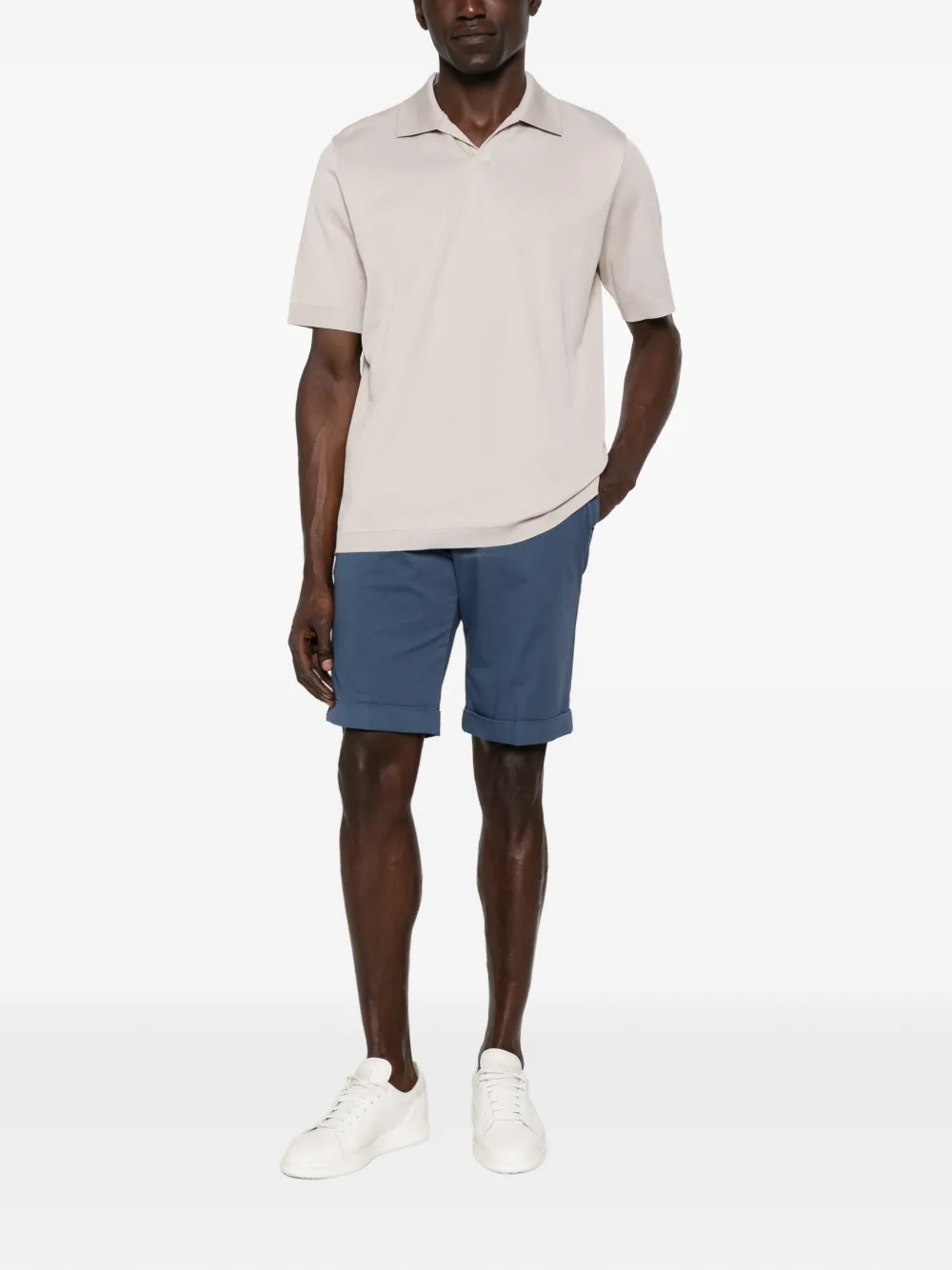 Briglia 1949 Shorts met omgeslagen rand Blauw