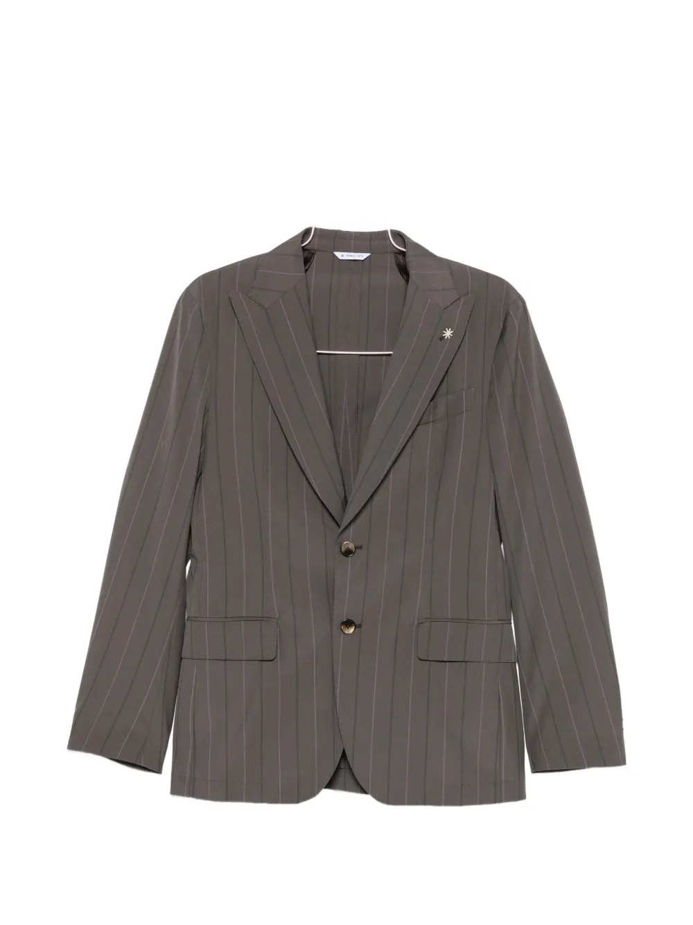 Manuel Ritz pinstripe single-breasted suit - Marrone