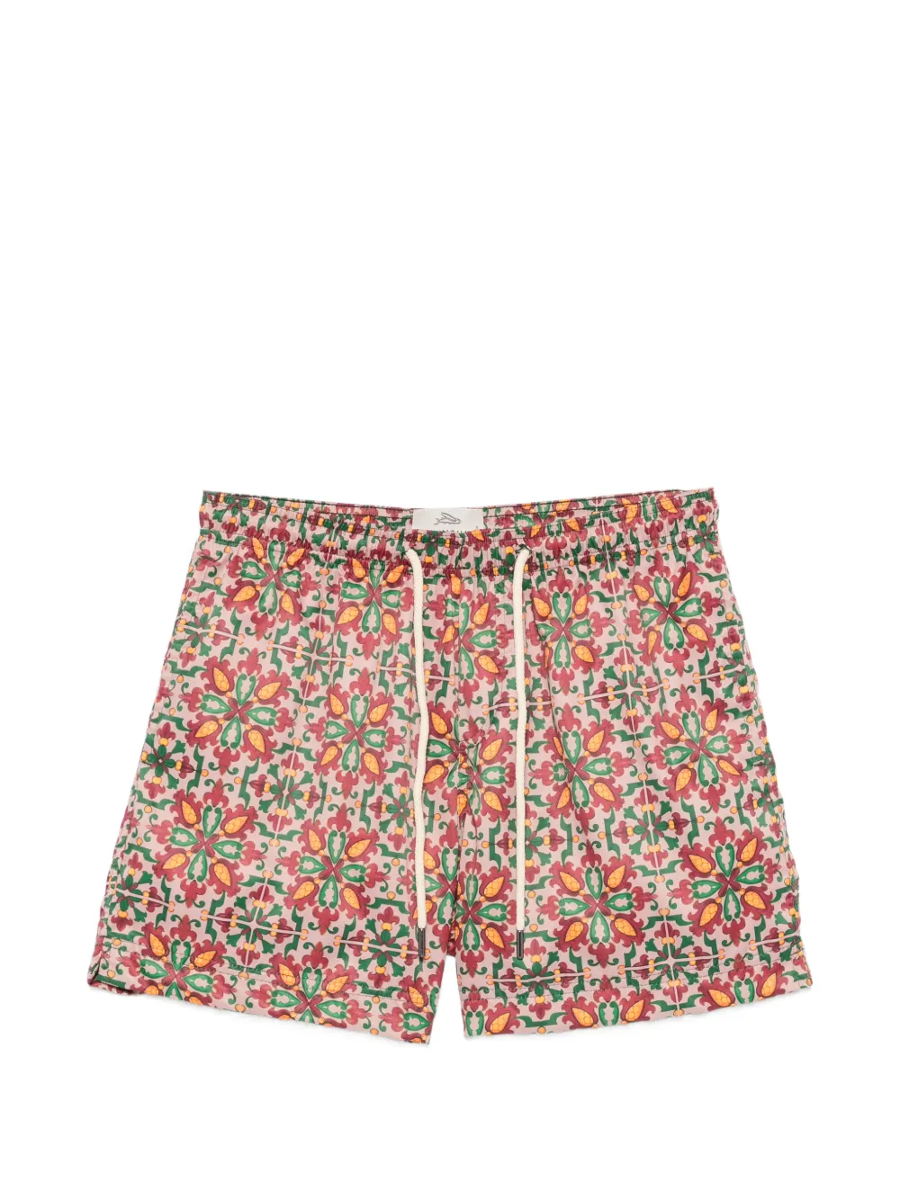 PENINSULA SWIMWEAR geometric-print drawstring swim shorts - Rosa