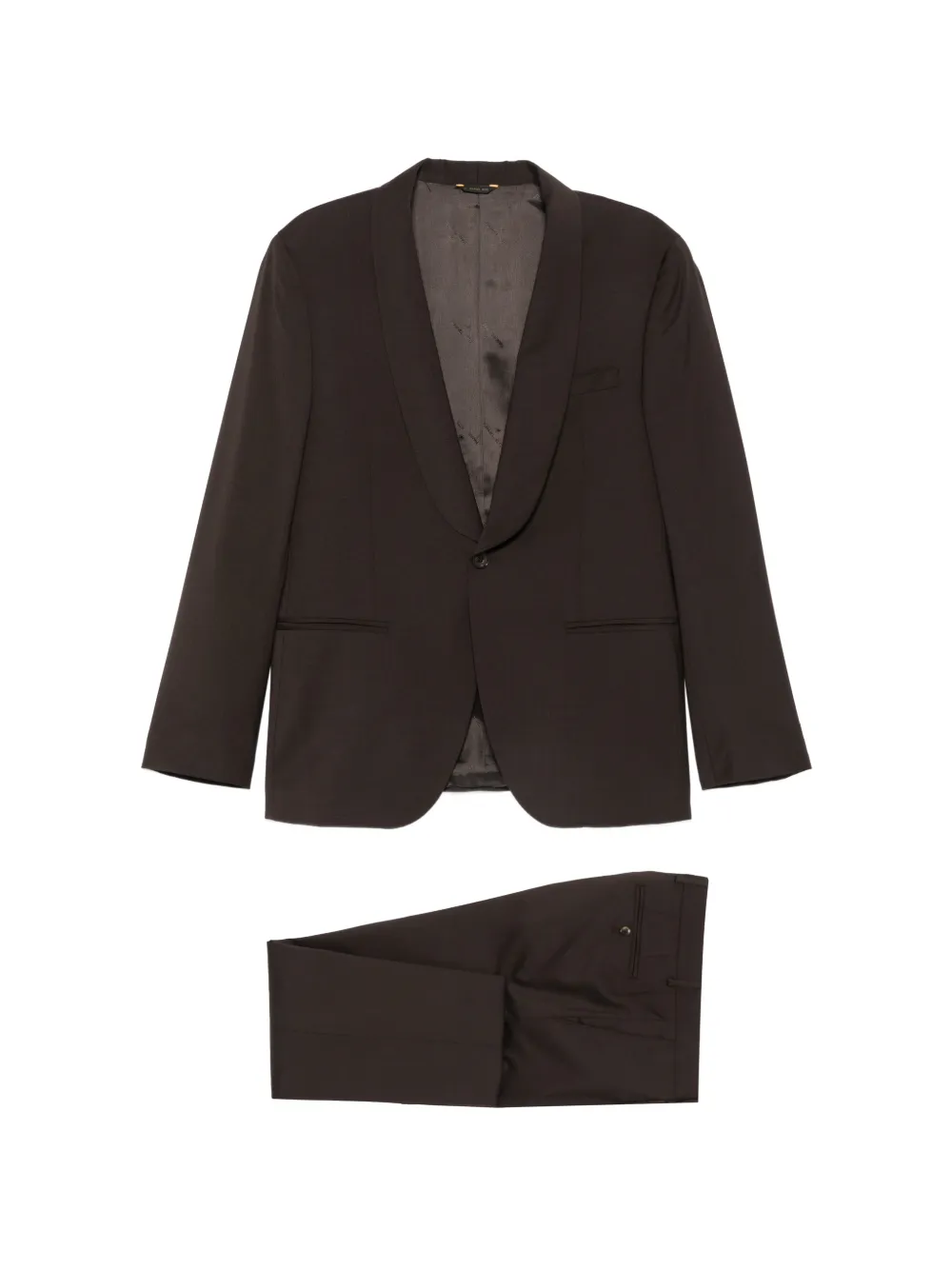 Manuel Ritz shawl-lapel suit - Marrone