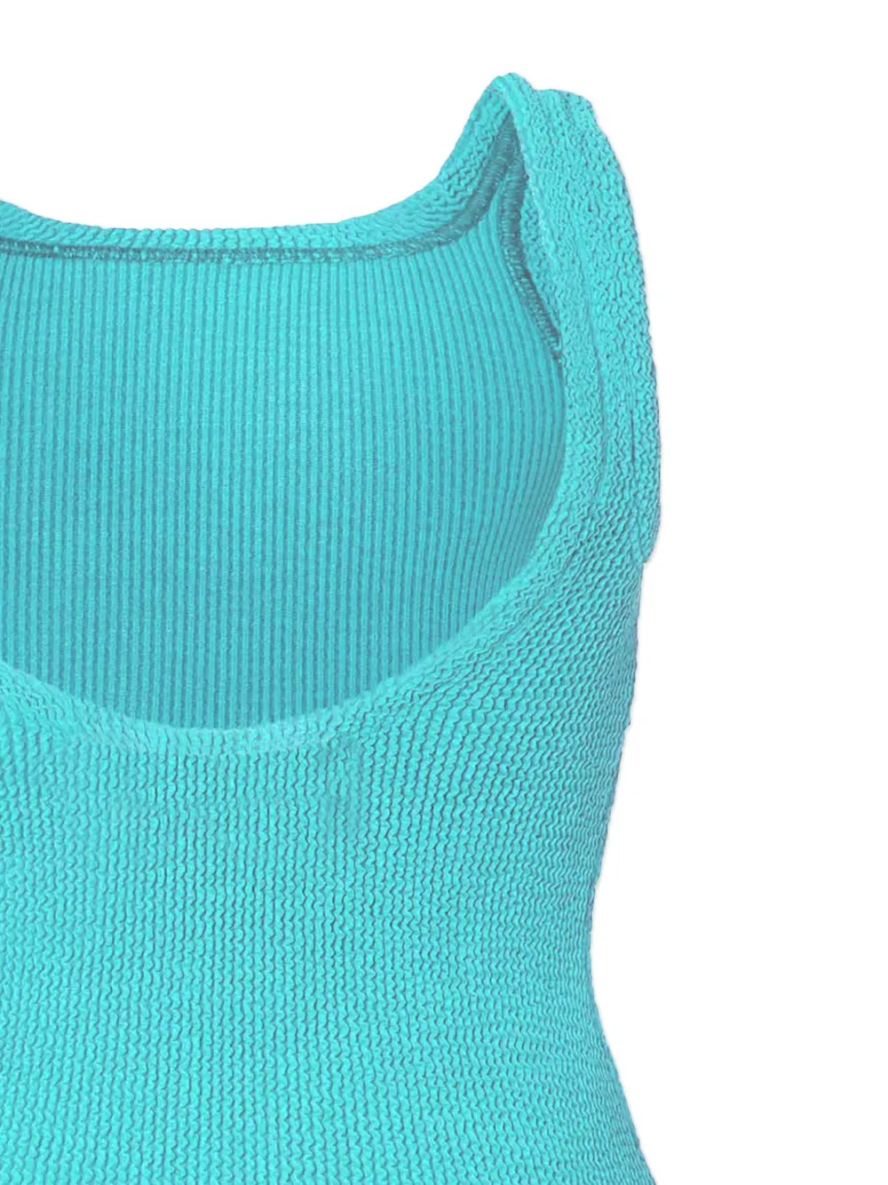 Hunza G Kids Geribbeld badpak Blauw