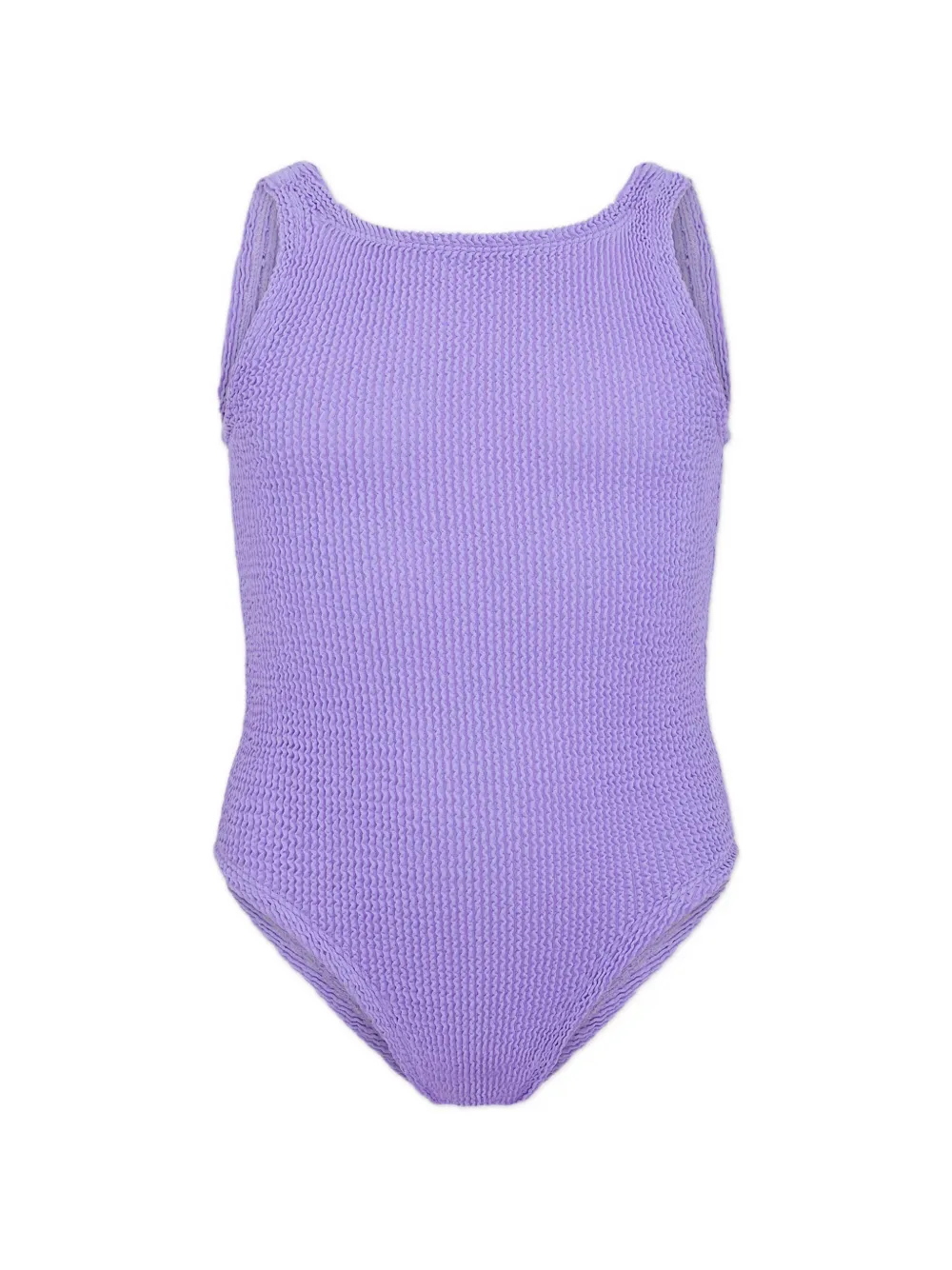 Hunza G Kids Classic textured swimsuit - Viola