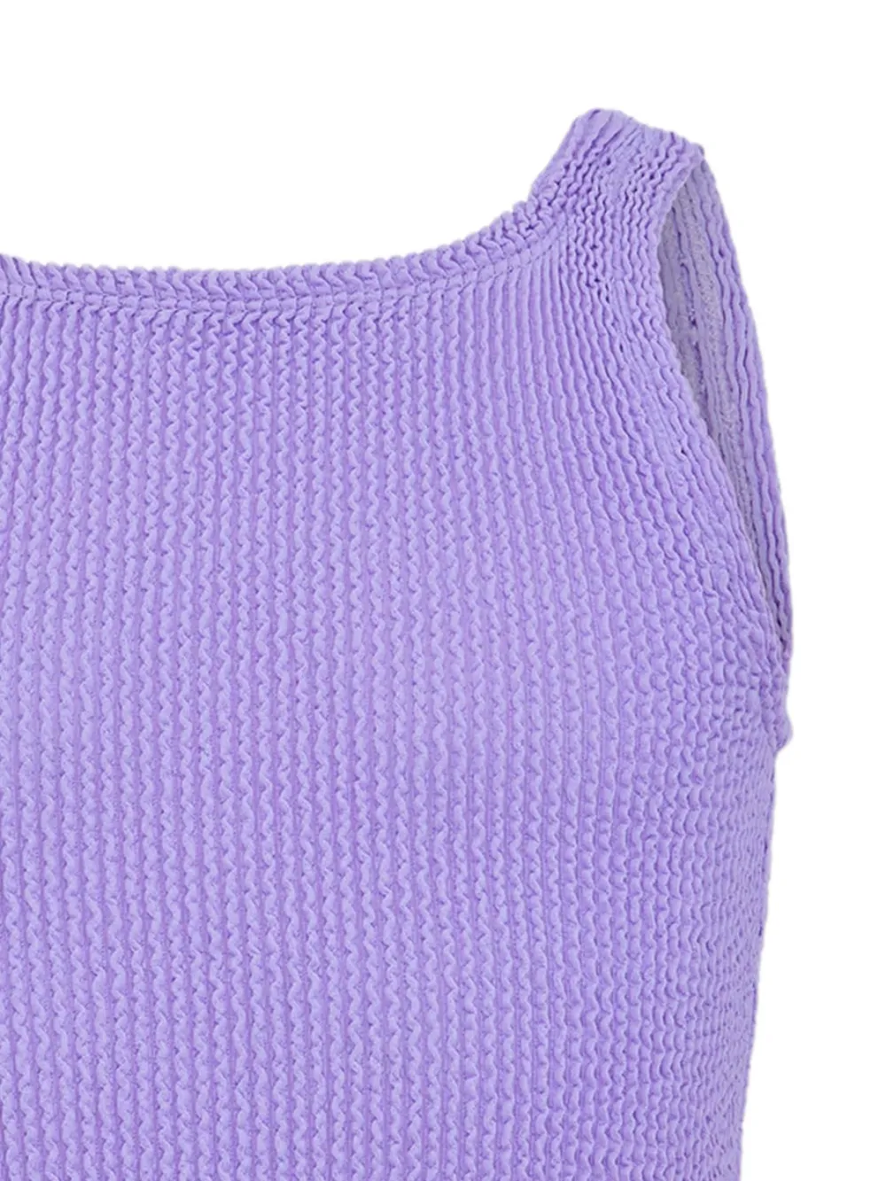  Hunza G Kids Classic Textured Swimsuit - Purple 