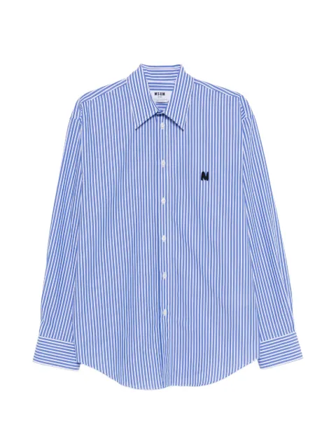 MSGM striped logo shirt