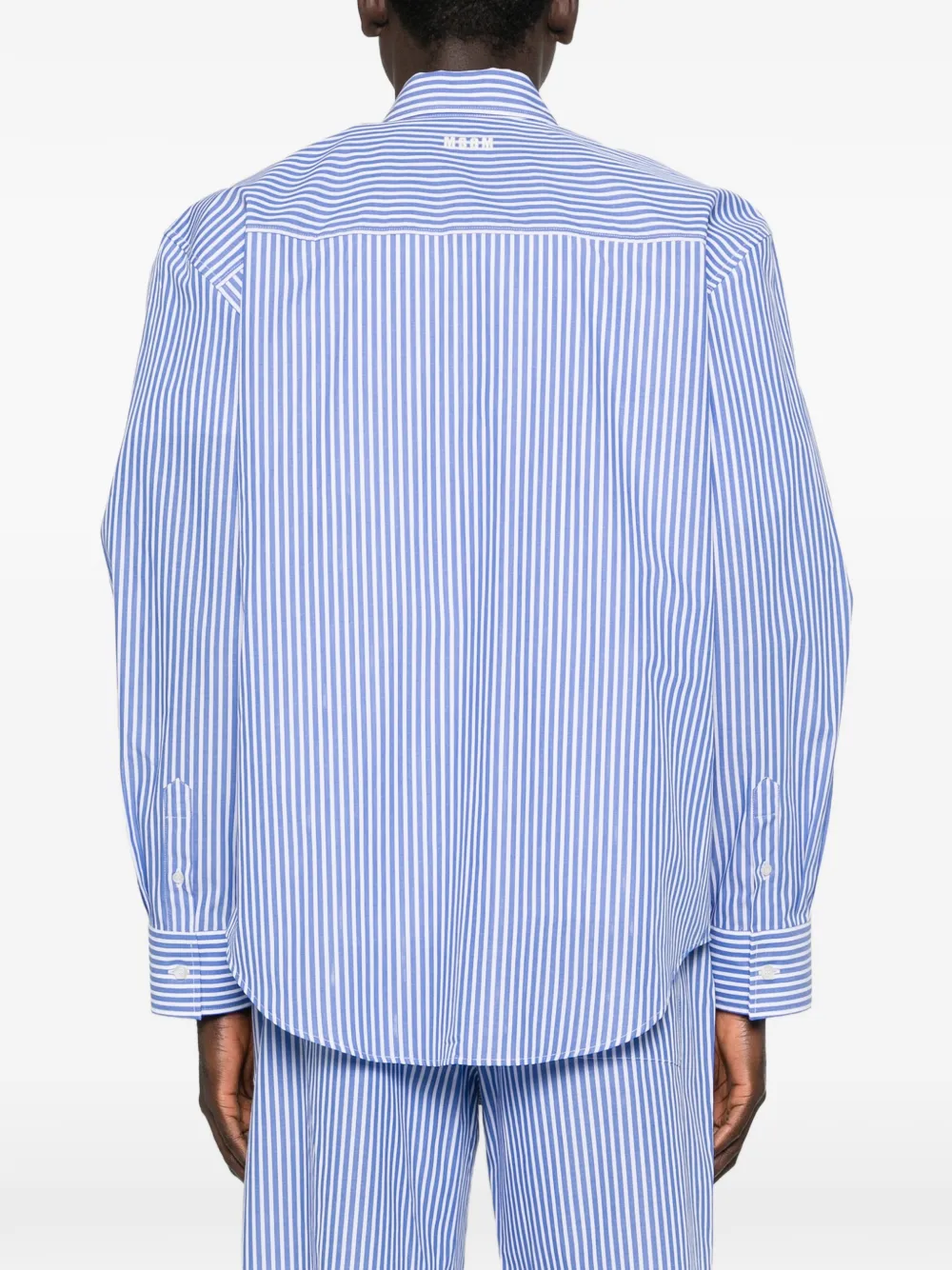 MSGM Overhemd met logo Blauw