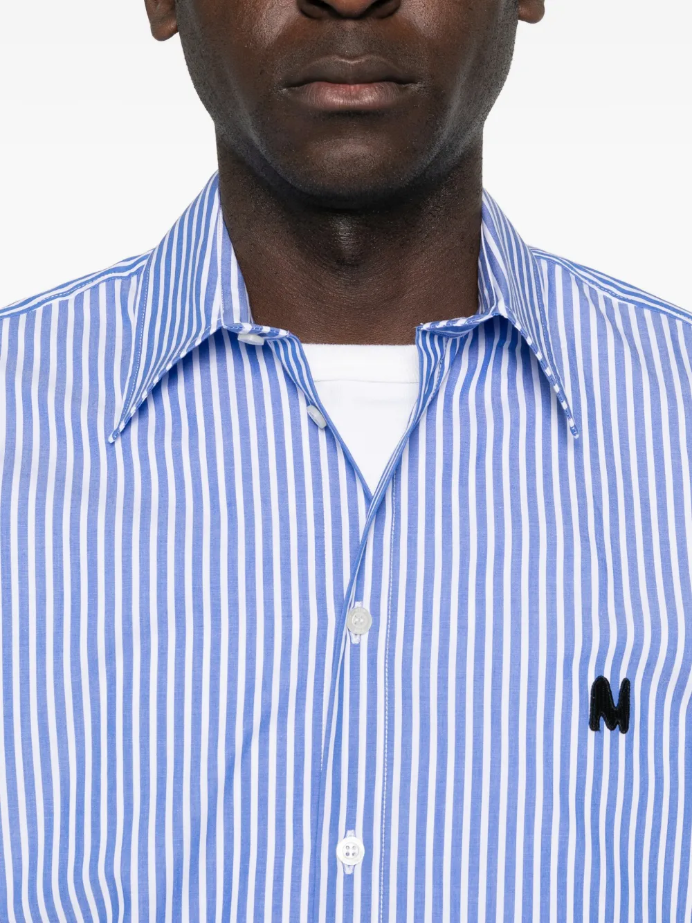 MSGM Overhemd met logo Blauw