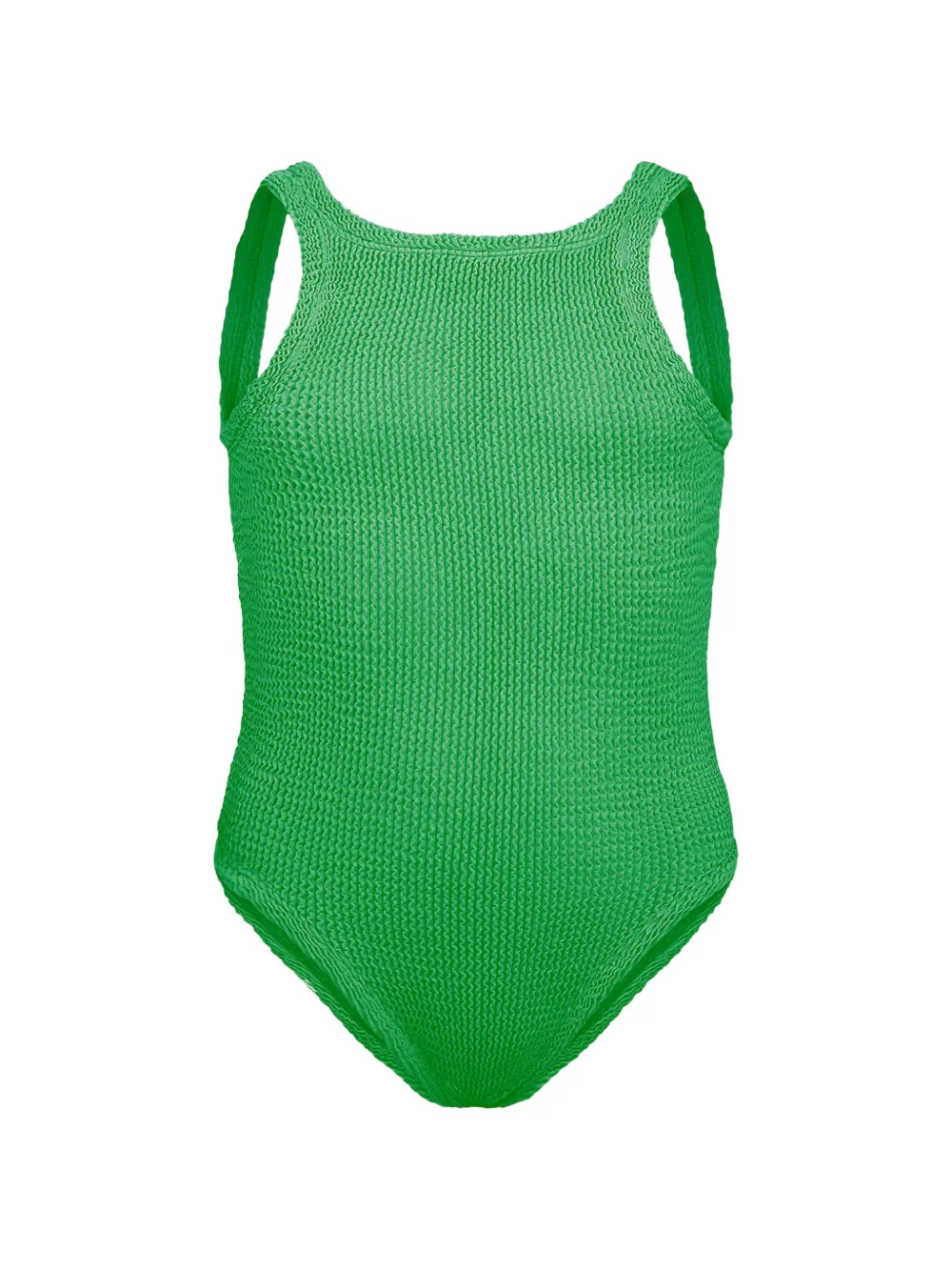 Hunza G Kids Classic textured swimsuit - Verde