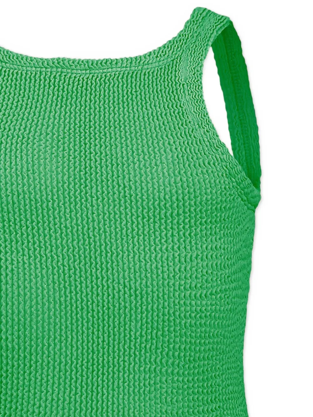  Hunza G Kids Classic Textured Swimsuit - Green 