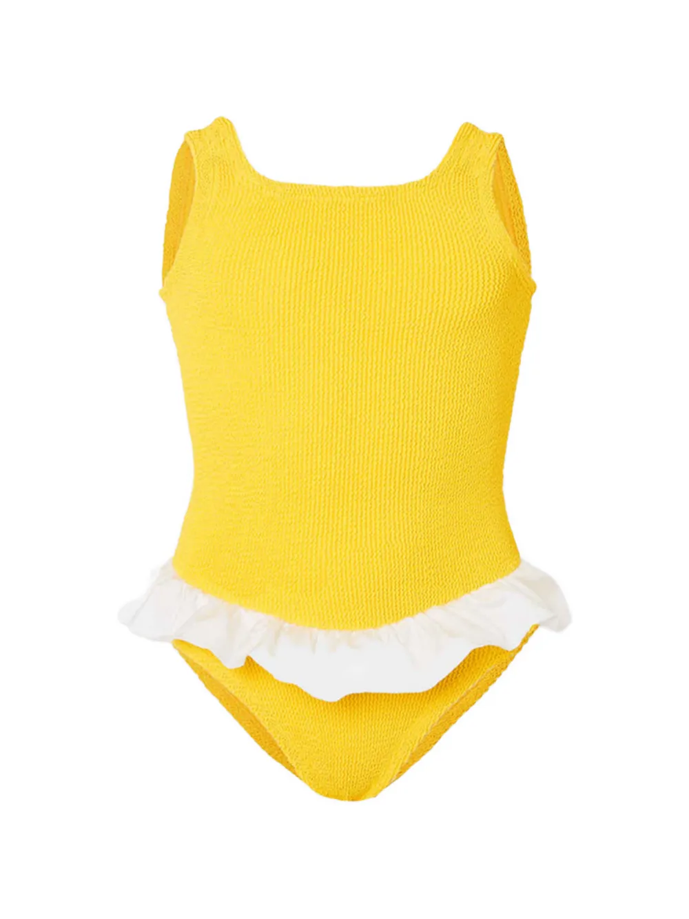 Hunza G Kids ruffled swimsuit - Giallo