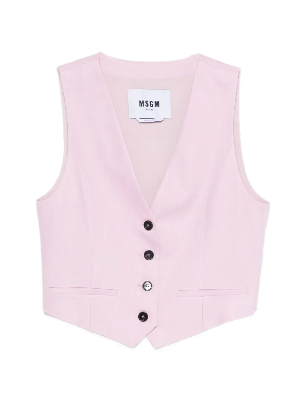 MSGM V-neck button-fastening gilet - Rosa