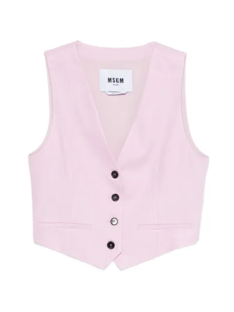 MSGM  V-neck button-fastening gilet
