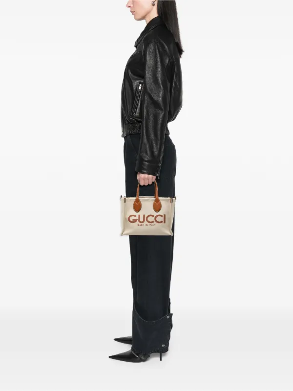 GUCCI ミディアムキャンバスロゴトート サッチェルバッグ | ヤマダ