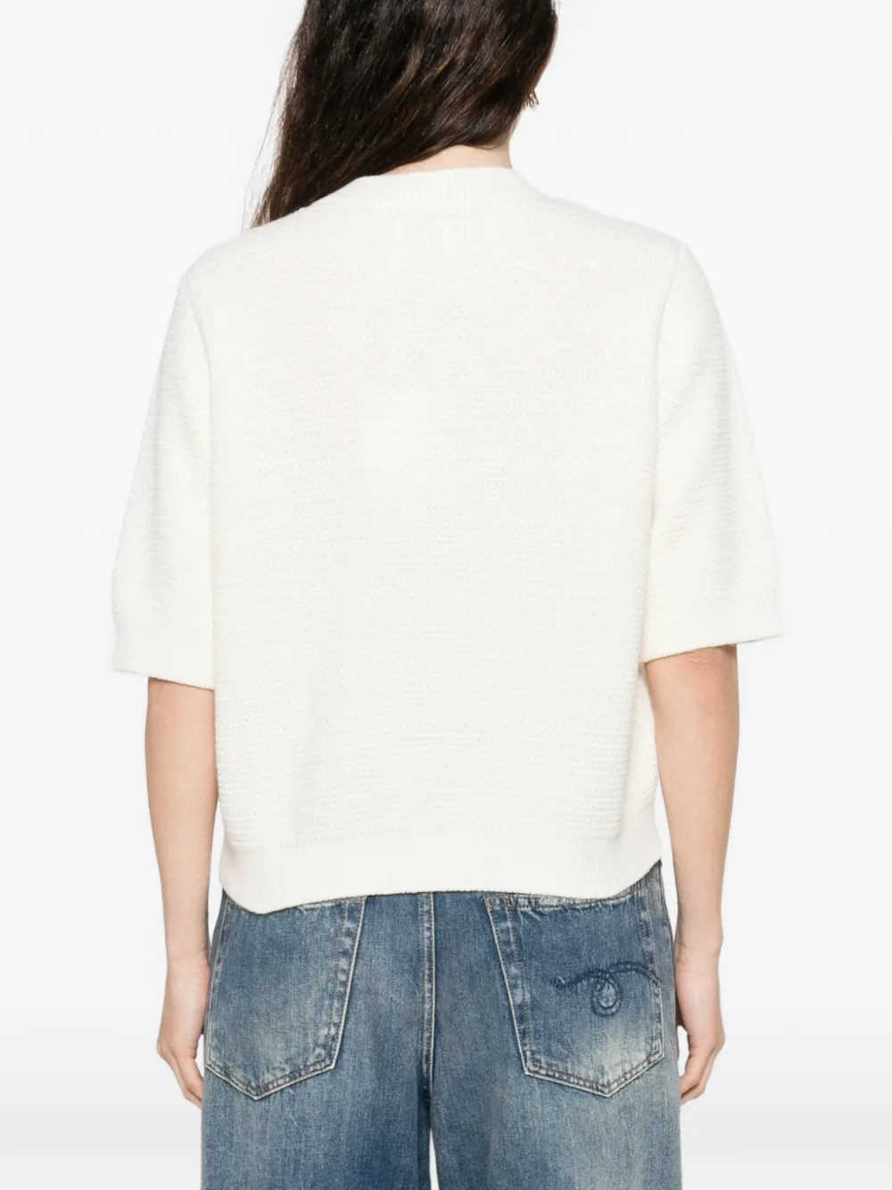 ANINE BING Christa vest met korte mouwen Beige