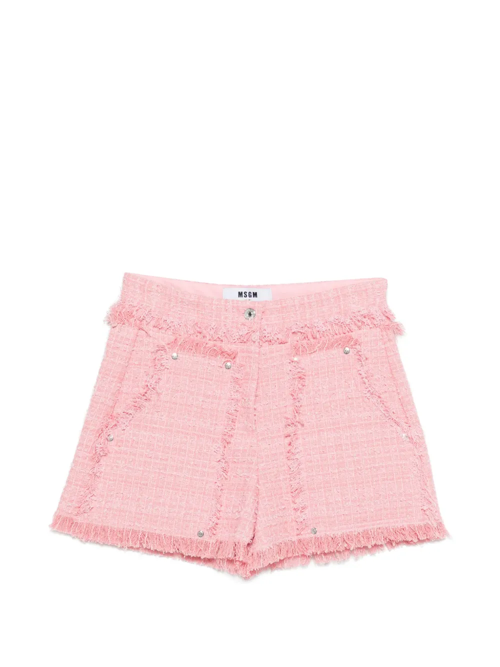 MSGM fringed embellished shorts - Rosa