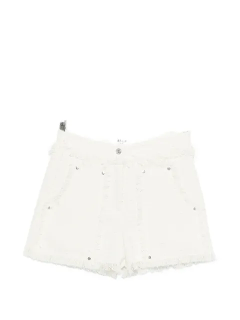 MSGM fringed-detail pocket shorts