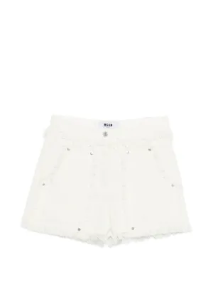 Sacai ブークレトリム ショートパンツ | ホワイト | FARFETCH JP Sacai ブークレトリム ショートパンツ | ホワイト | FARFETCH JP
