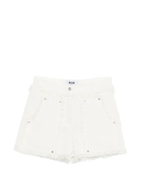 MSGM fringed-detail pocket shorts