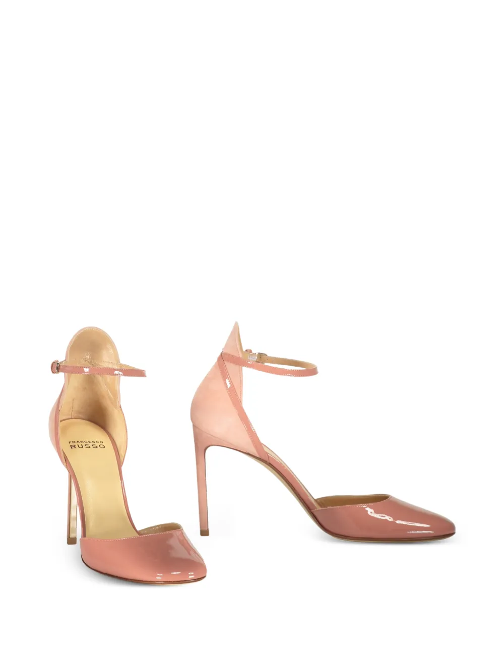 Francesco Russo Pumps met enkelbandje en stilettohak Roze
