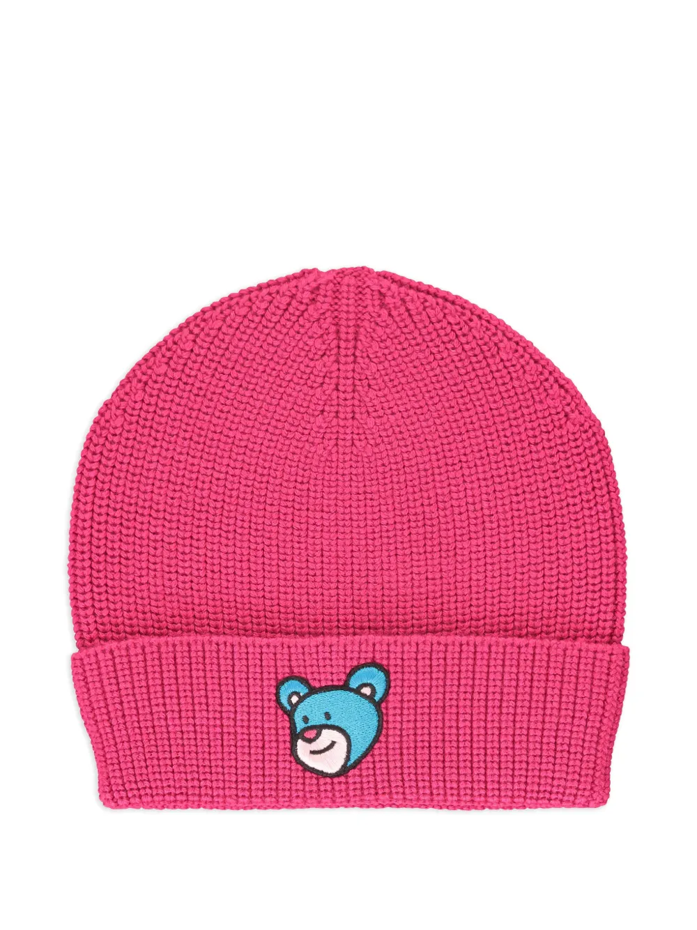 INBETWEENERS ribbed logo-detail knitted hat - Rosa