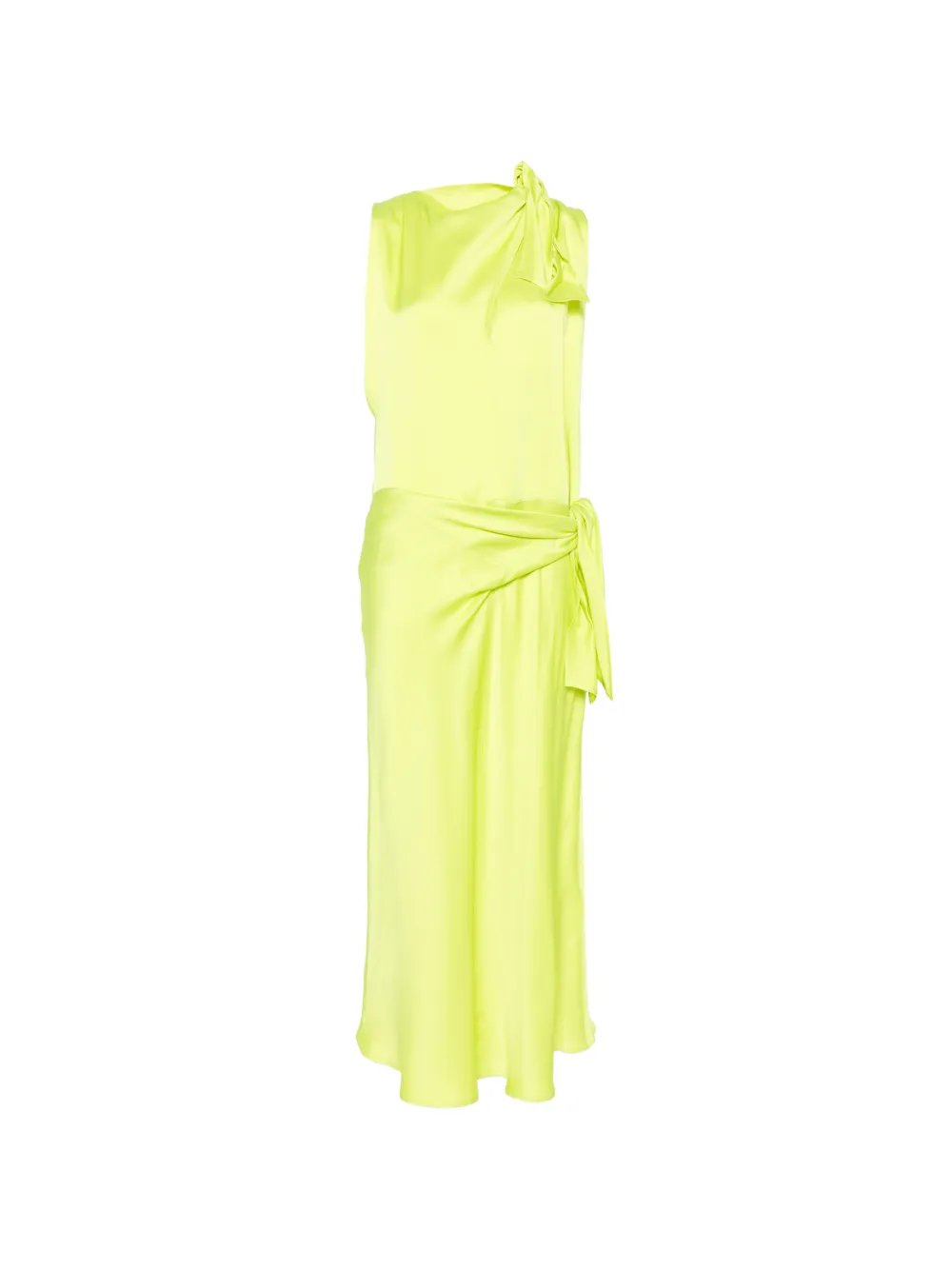 MSGM knotted midi dress - Verde