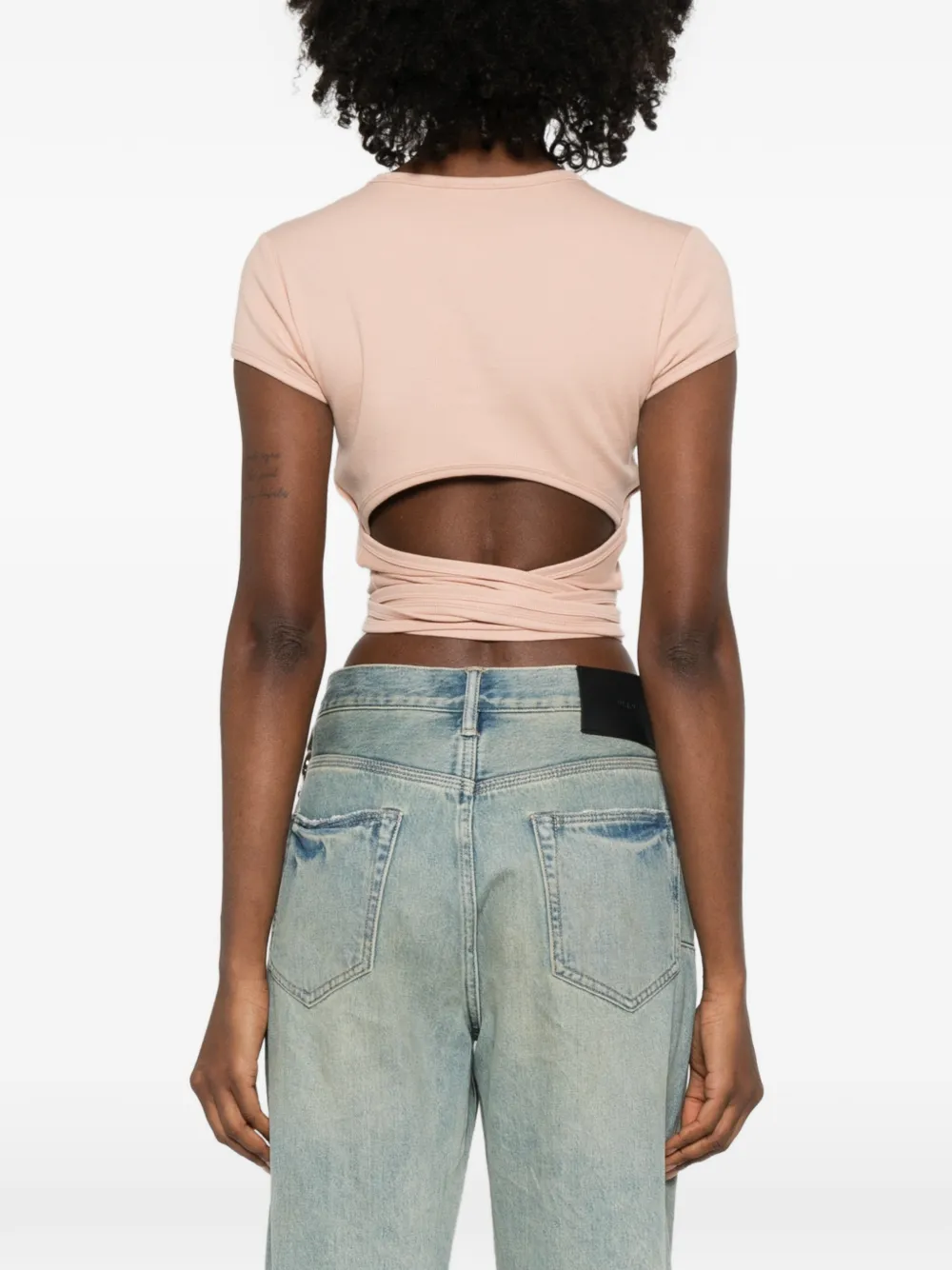 Diesel T-Bunny-Tail-R1 gewikkeld T-shirt Roze