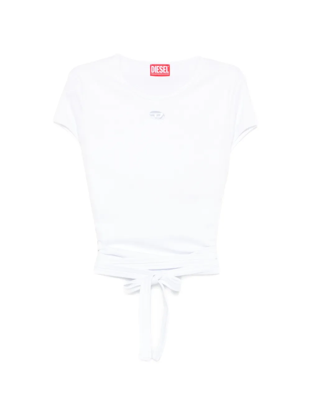 Diesel T-Bunny-Tail tie-waist T-shirt - Bianco