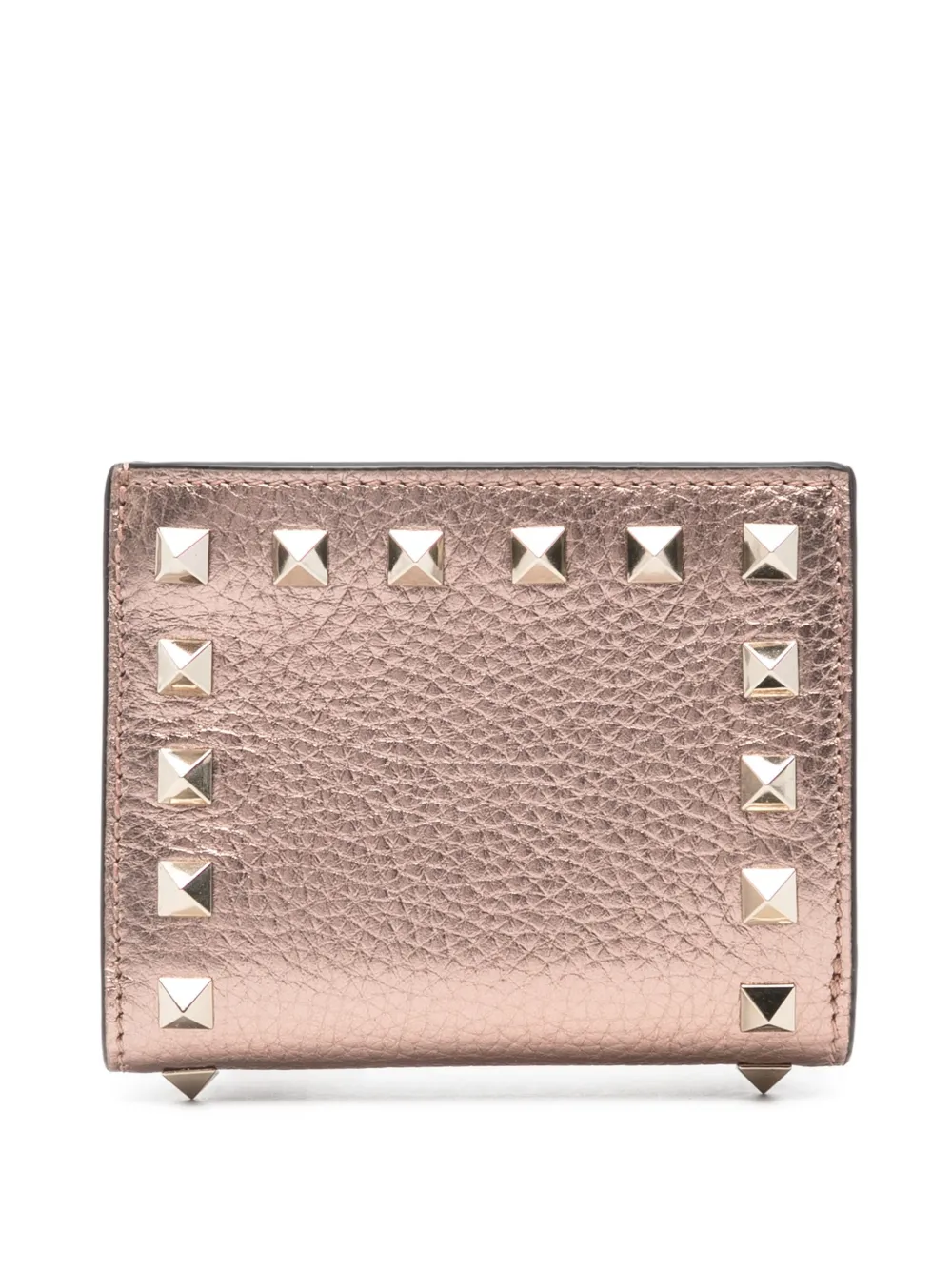 Valentino Garavani Rockstud leather wallet - Roze
