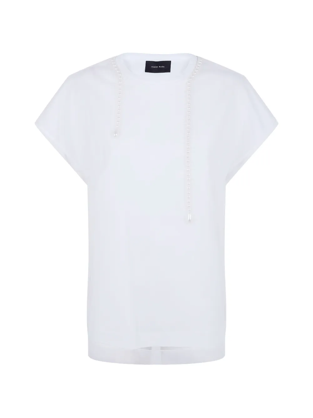 Simone Rocha pearl-embellished blouse - Bianco