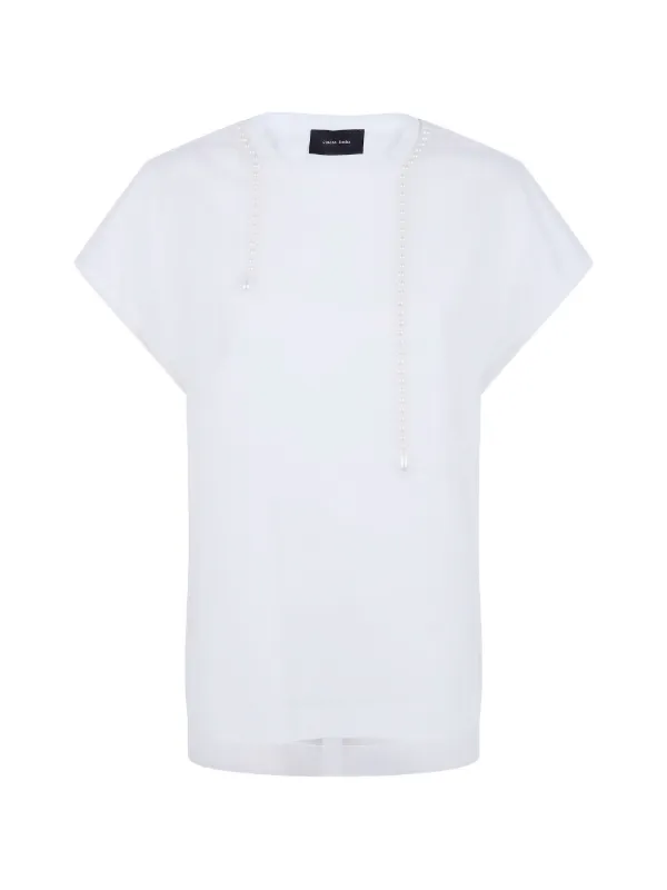Simone Rocha Pearl-embellished Blouse in White