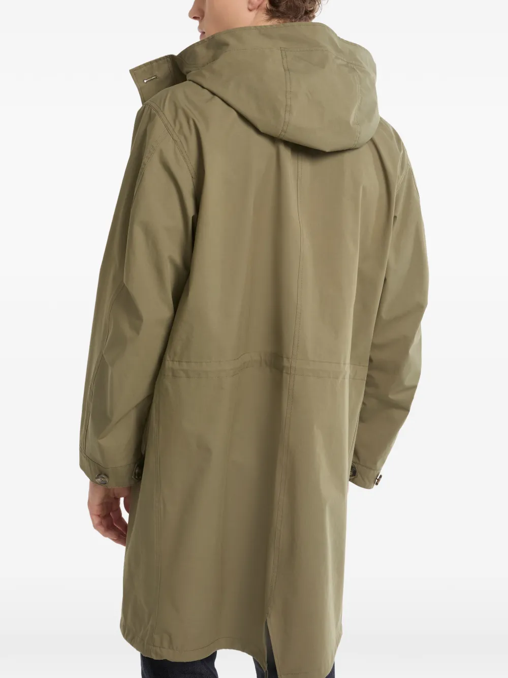 Yves Salomon Geruite parka met capuchon Groen