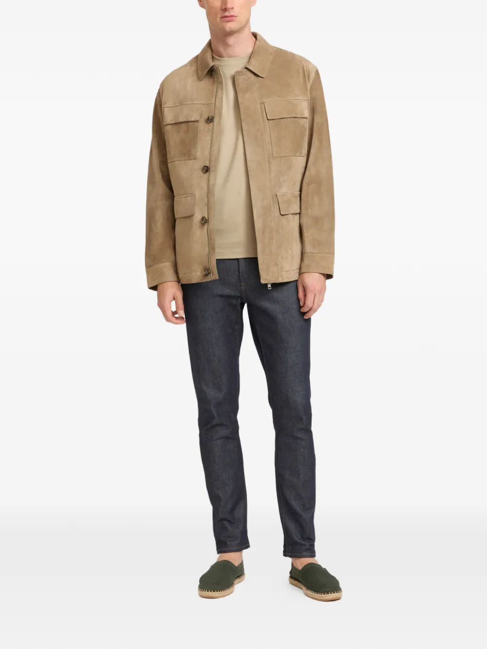  Yves Salomon Suede Jacket - Neutrals 