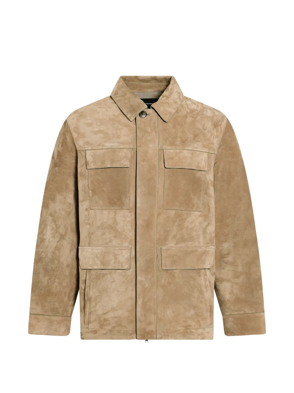 Yves Salomon Giacca in pelle scamosciata - Toni neutri