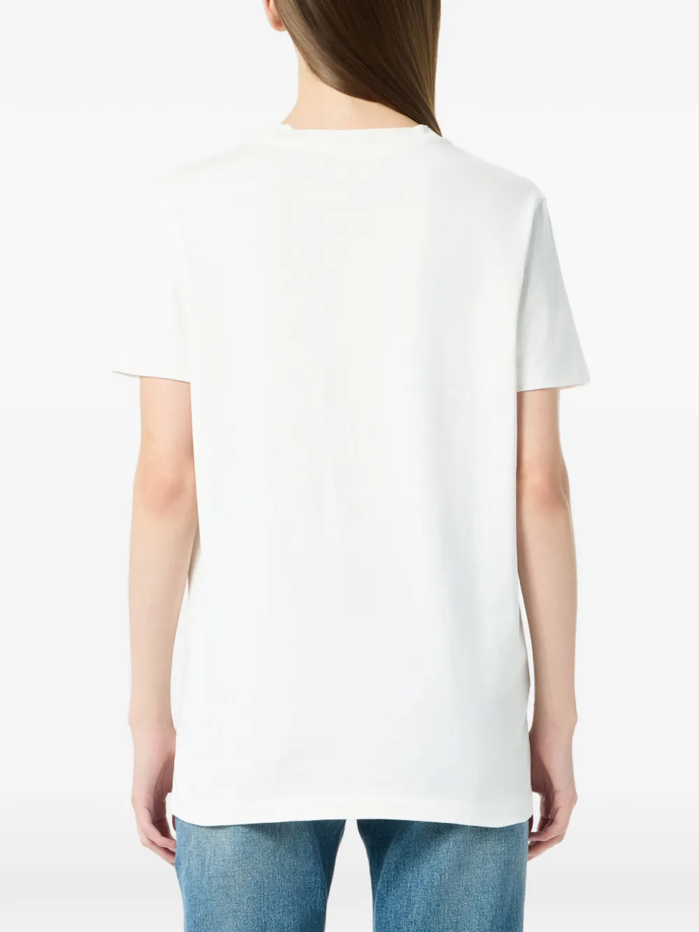 Blumarine Jersey T-shirt met dolfijnprint Wit
