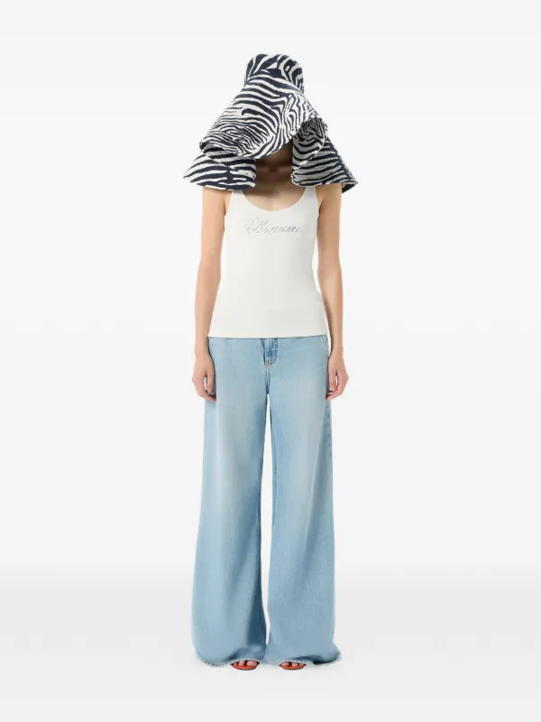 Blumarine ロゴ トップ | ホワイト | FARFETCH JP