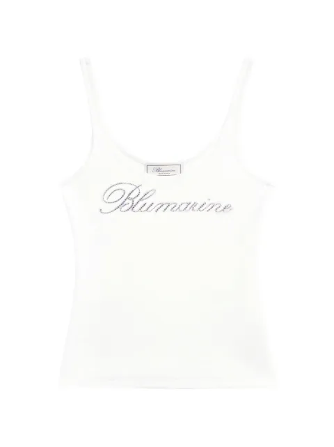 Blumarine logo-embroidered top