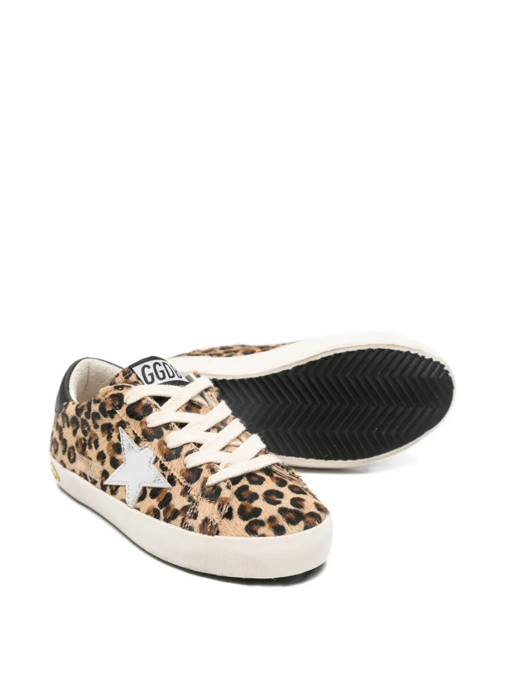 Golden Goose Kids Super-Star sneakers met dierenprint Bruin