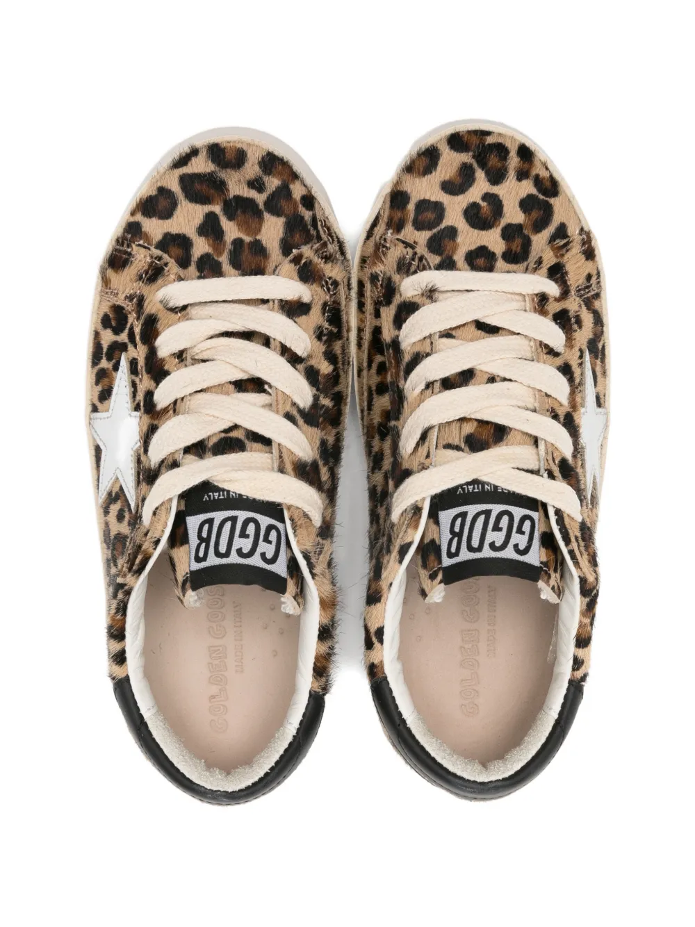 Golden Goose Kids Super-Star sneakers met dierenprint Bruin