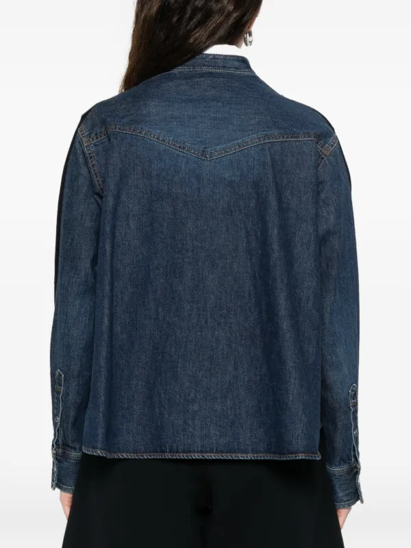 Sacai デニムカーディガン | ブルー | FARFETCH JP