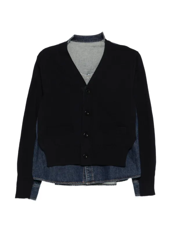 Sacai デニムカーディガン | ブルー | FARFETCH JP